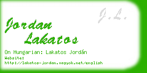 jordan lakatos business card