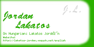 jordan lakatos business card